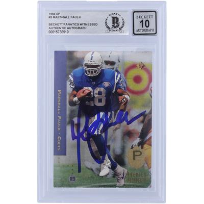 Marshall Faulk Indianapolis Colts signiert 1994 Upper Deck SP #3 Beckett Fanatics bezeugt authentifiziert 10 Rookie-Karte Image