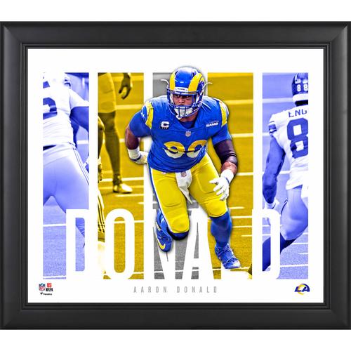 Aaron Donald, Los Angeles Rams, gerahmte Spielerpanel-Collage, 38,1 x 43,2 cm