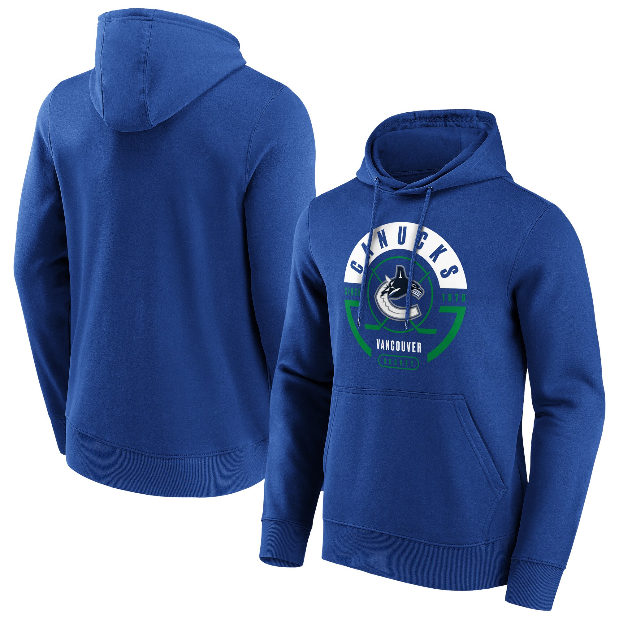 Vancouver Canucks Fanatics Branded Block Party Hoodie - Royal - Herren Image