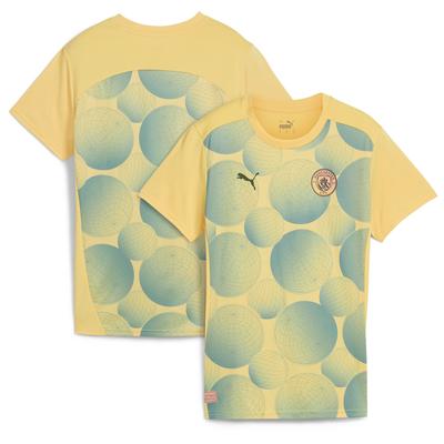 Manchester City PUMA Prematch Trikot - Kurzen Ärmeln - Flax - Damen Image