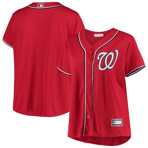 Rotes Damen-Replica-Trikot der Washington Nationals in Übergröße