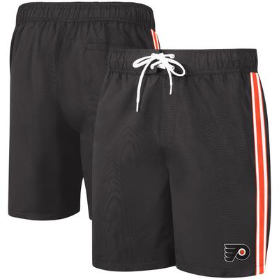 Herren G-III Sports by Carl Banks Philadelphia Flyers Sand Beach Badeshorts in Schwarz/Orange Image