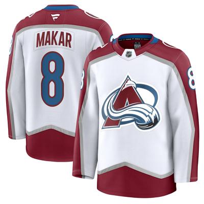Weißes Colorado Avalanche-Auswärts-Premiumtrikot von Cale Makar Fanatics für Herren Image