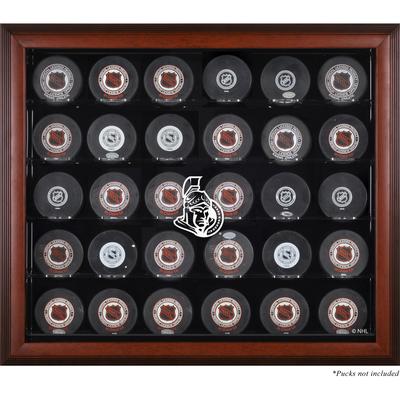 Mahagoni-Vitrine für 30 Pucks der Ottawa Senators Image