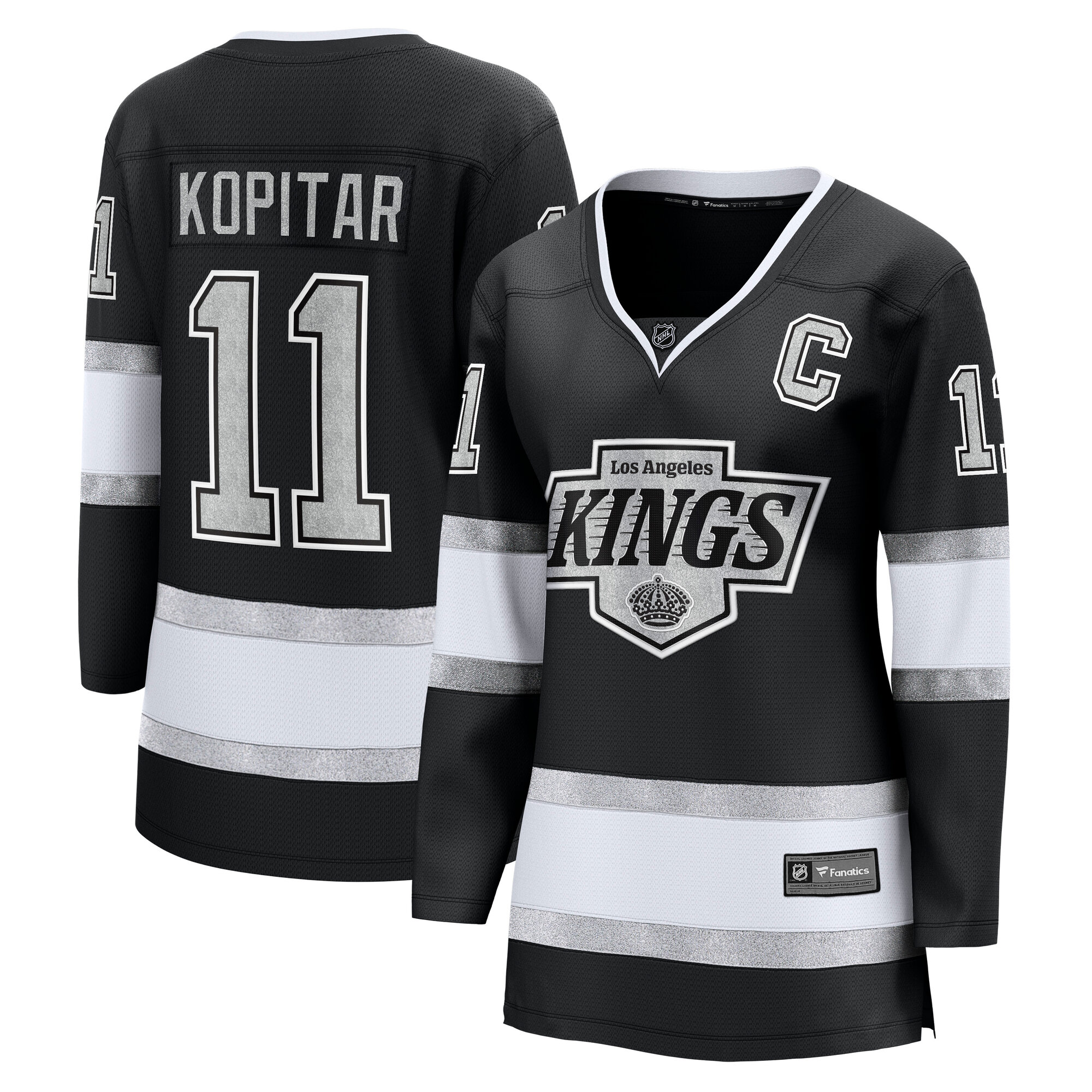 Schwarzes Los Angeles Kings-Heimtrikot „Anze Kopitar“ für Damen Image
