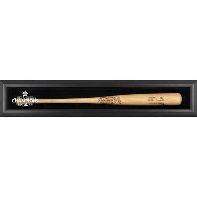 Houston Astros 2022 MLB World Series Champions Schwarz gerahmte Wandvitrine mit Logo-Schläger Image