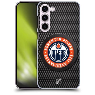 Edmonton Oilers NHL Puck Texture Grafik Phone Case - Samsung Image