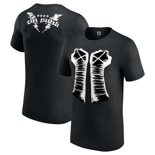 WWE CM Punk Fists Retro T-Shirt - Schwarz - Herren