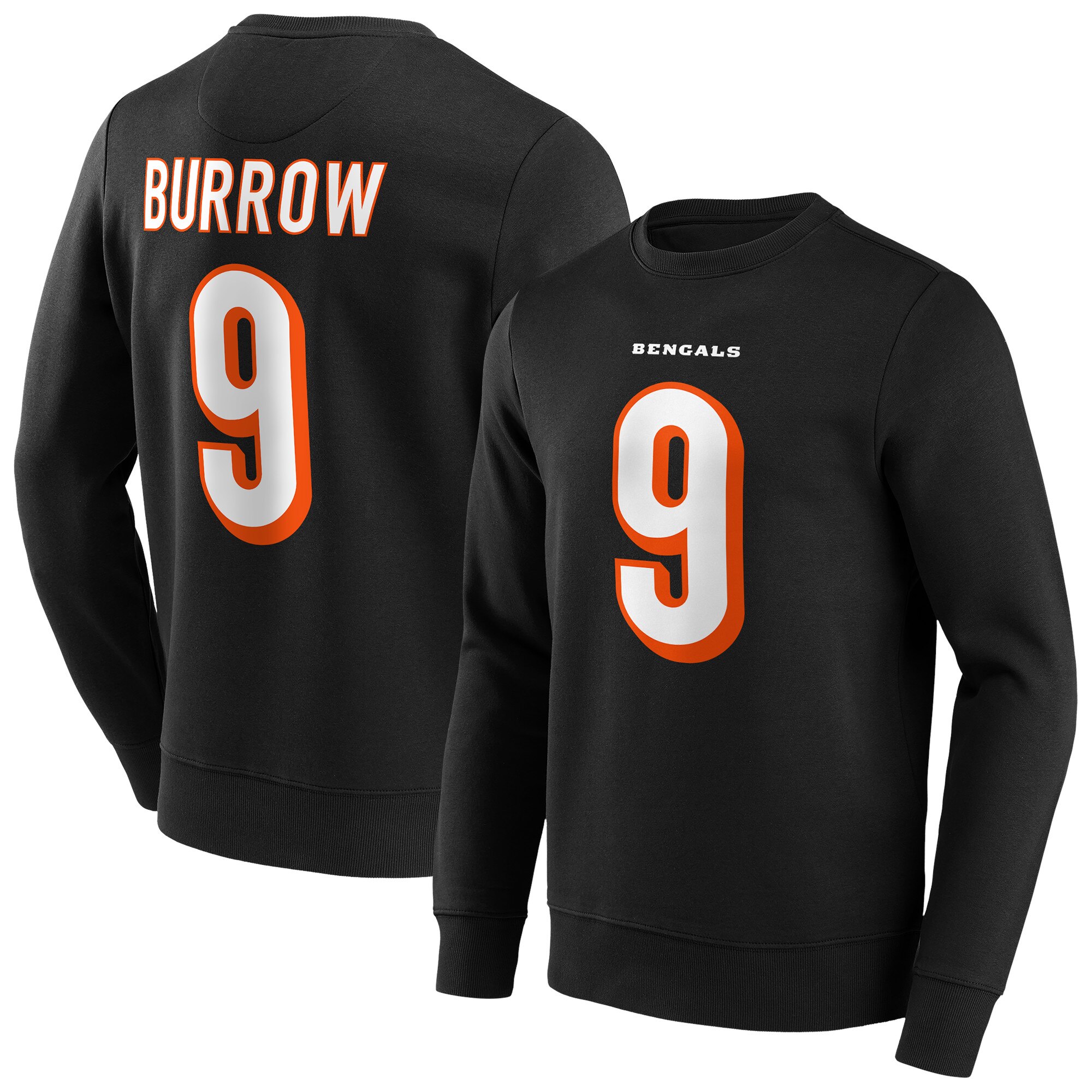 Cincinnati Bengals Home Name & Number Crew Sweatshirt - Joe Burrow - Herren - Big & Tall Image