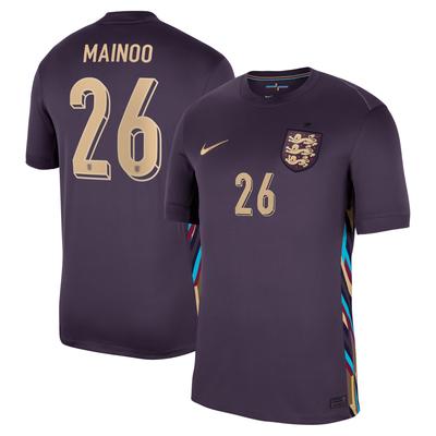England Nike Stadion-Auswärtstrikot 2024 mit Aufdruck Mainoo 26 Image