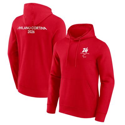 Milano Cortina 2026 Paralympics Logo Graphic Hoodie – Rot Image