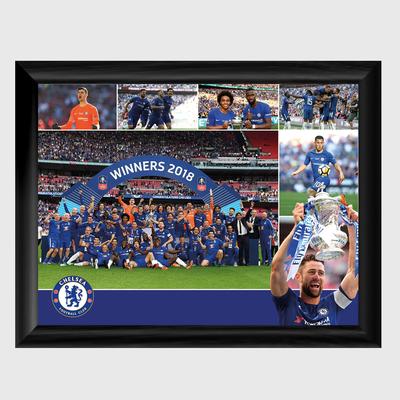 Chelsea FA Cup Montagedruck gerahmt – 16 x 12 Image
