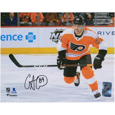 Signiertes Eislauffoto von Cam Atkinson (Philadelphia Flyers), 20,3 x 25,4 cm, Orange Image
