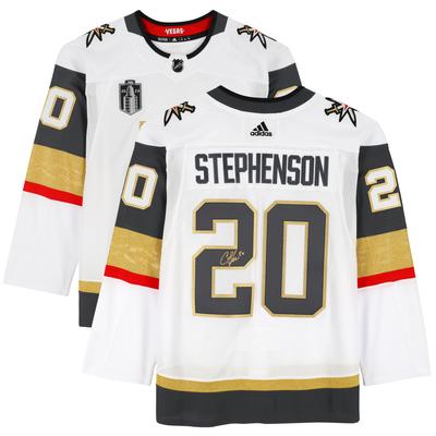 Chandler Stephenson Vegas Golden Knights signiertes 2023 Stanley Cup Champions Weißes Adidas Authentic Trikot mit Stanley Cup Aufnäher Image