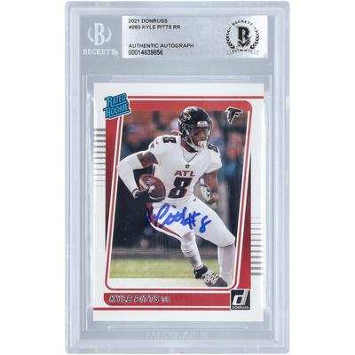 Kyle Pitts Atlanta Falcons signierte 2021 Panini Donruss #260 BAS authentifizierte Rookie-Karte Image