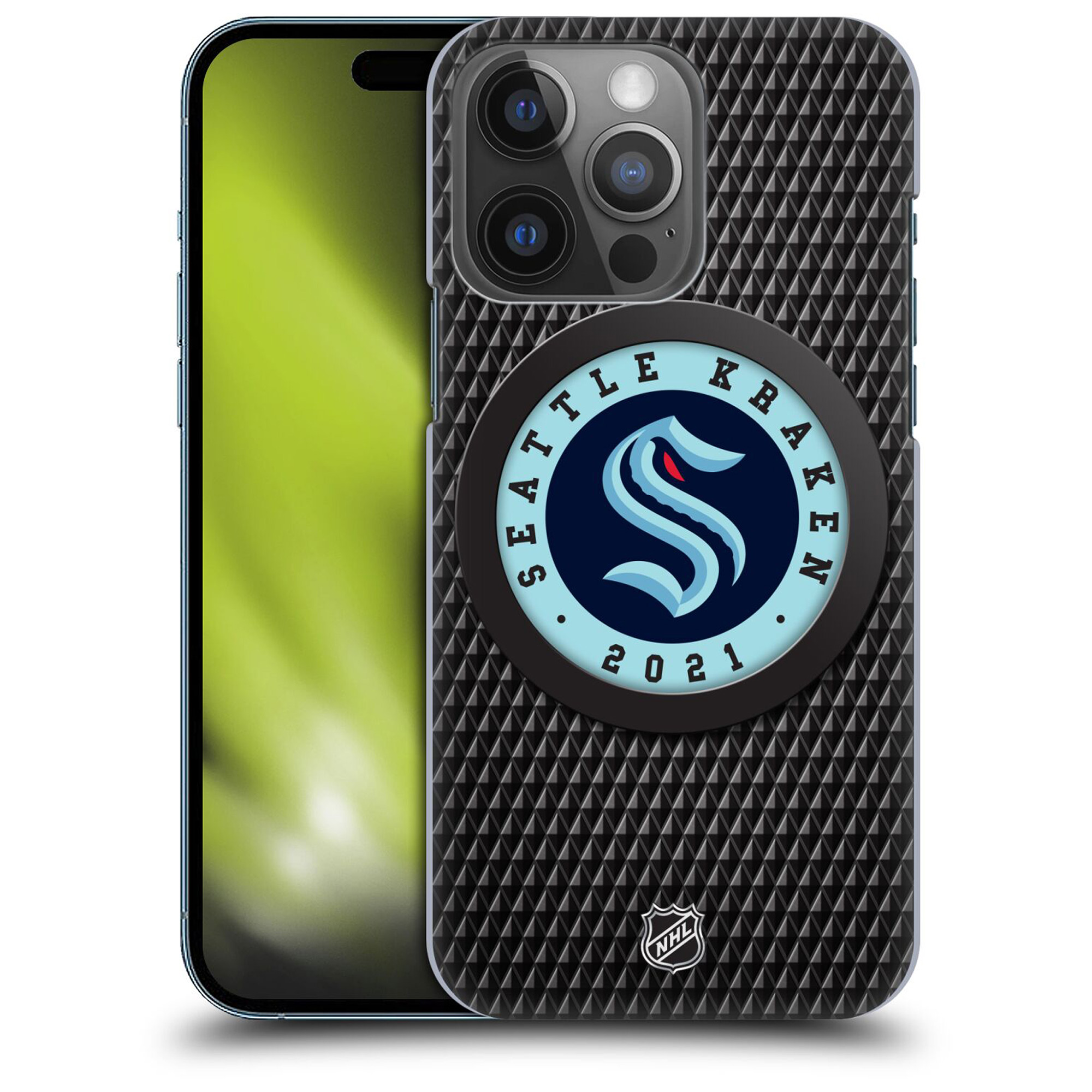 Seattle Kraken NHL Puck Texture Grafik Phone Case - iPhone Image