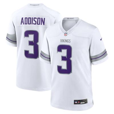Minnesota Vikings Nike Game Ausweichtrikot - Weiß - Jordan Addison - Herren Image