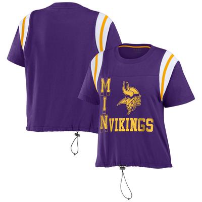 Damen WEAR by Erin Andrews Lila Minnesota Vikings Cinched Colorblock T-Shirt Image