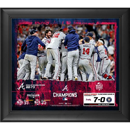 Atlanta Braves 2021 MLB World Series Champions Gerahmte Collage, 15 x 17 Zoll