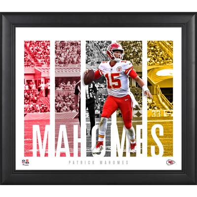 Patrick Mahomes Kansas City Chiefs – gerahmte Spielerpanel-Collage, 38,1 x 43,2 cm Image
