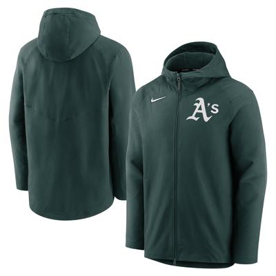 Nike Athletics Authentic Collection Performance Raglan-Hoodie mit durchgehendem Reißverschluss für Herren, Grün Image