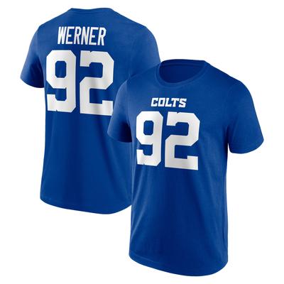 Indianapolis Colts T-Shirt mit Name und Nummer-Grafik – Björn Werner 92 – Herren Image