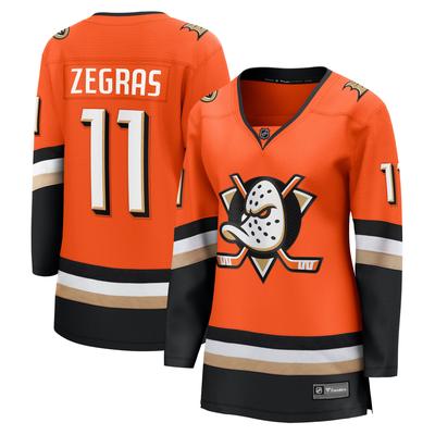 Orangefarbenes Anaheim Ducks-Heimtrikot „Trevor Zegras“ für Damen Image