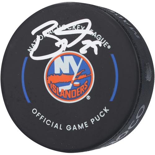 Brock Nelson New York Islanders Autogramm-Offizieller Spielpuck