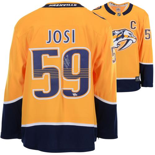 Roman Josi – Signiertes goldenes Fanatics Breakaway-Trikot der Nashville Predators