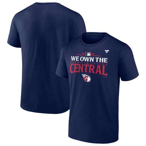 Navy Cleveland Guardians 2024 AL Central Division Champions Umkleideraum-T-Shirt für Jugendliche von Fanatics