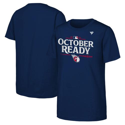 Navy Cleveland Guardians 2024 MLB Postseason Locker Room T-Shirt für Jugendliche Fanatics