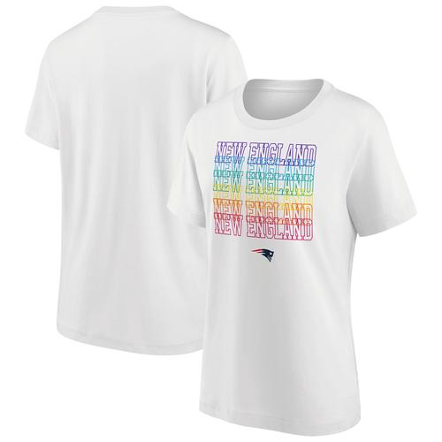 New England Patriots Pride Graphic T-Shirt - White Womens