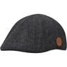 Barnsley Herringbone Flat Cap - Black Adults