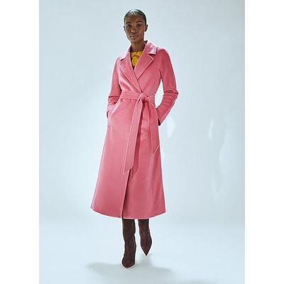 Frances Pink Maxi Wool Coat, Pink
