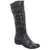 Schlupfboots JOSEF SEIBEL "Naly 23", Damen, Gr. 43, XS-Schaft, schwarz, Leder, casual, Schuhe, Stiefel, Schlupfstiefel, Winterstiefel mit Raffungen und XS-Schaft