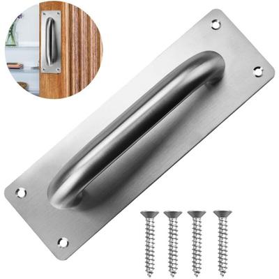 Schiebetürgriff mit 4 Schrauben, Scheunentorgriff mit Rückplatte, Edelstahl-Drucktürgriffe für Image