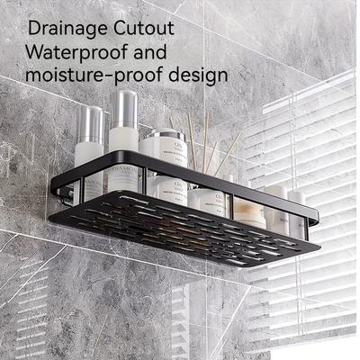 TEMU Large Capacity Aluminum Non-perforated Wall Rack, Suitable For Bathrooms And Kitchens - Space Saving, Storage Solution Rv Showers Image