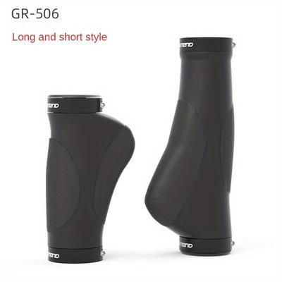 TEMU Promend Ergonomic Bike Grips, Aluminum Alloy Lock-on Rubber Handlebar Grips For Folding Bicycles, Cycling Equipment Accessories Image