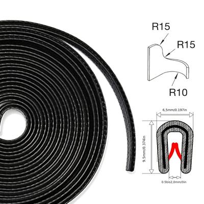 TEMU 10m Rubber Protector Tape, U-shaped Adhesive Clamping Profile For Car Door And Sheet Protection, Sheet Metal Sealing|ushaped Profile|flexible Application Image