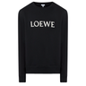 Loewe Mens Logo Embroidered Sweatshirt in Black Cotton - Size Small | Loewe Sale | Discount Designer Brands