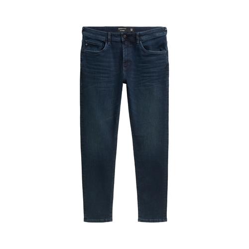 TOM TAILOR DENIM Herren Superflex Slim Tapered Jeans, blau, Uni, Gr. 34/34