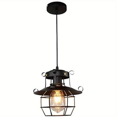 TEMU Industrial Ceiling Light Adjustable Height Ceiling Light Fixtures Farmhouse Pendant Light Cage E27 Base Metal Construction For Kitchen Living Room Bedroom Home Decoration Tools