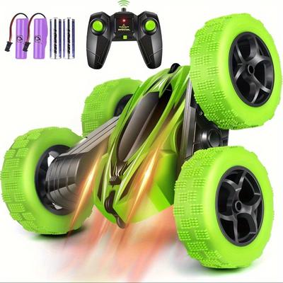 TEMU Remote Control Car Toy Gifts, 4 -wheel Drive Remote Control Cars, 2 Sides Rotating Vehicles, Suitable For Outdoor Party Entertainment, Christmas And Birthday Gifts