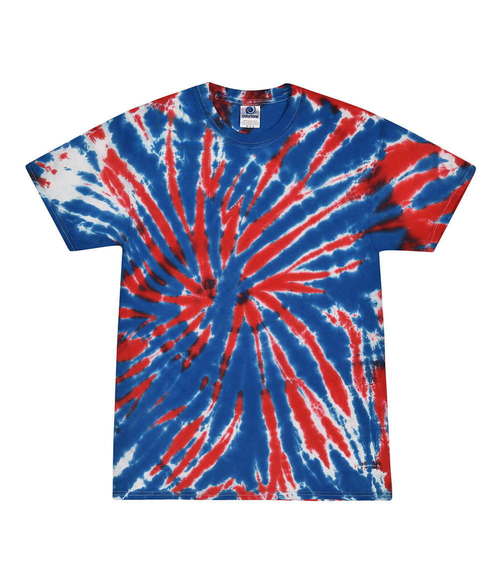 Tie-Dye CD100Y Youth Tie Dye Top in Union Jack size Medium | Cotton