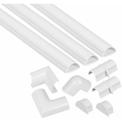 D-line - Unitec Design Kabelkanalset 30 x 15 mm Set (3x 1m) 10 teilig, weiß Kabelkanal Image