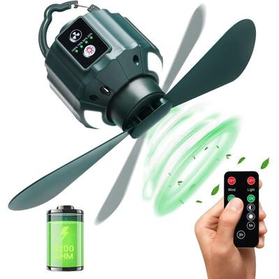 Memkey - Camping-Deckenventilator, 5200 mAh, usb wiederaufladbar, tragbarer Zelt-Deckenventilator Image