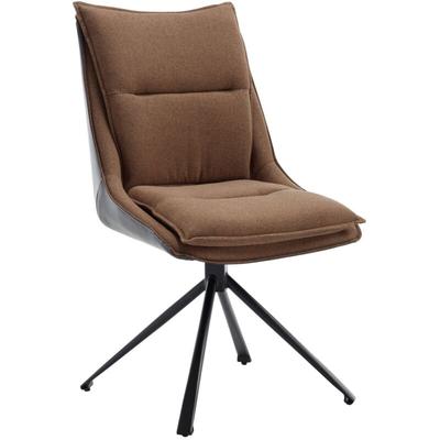 Bürostuhl ergonomisch Drehstuhl Patchwork aus Leinen und PU-Leder Schreibtischstuhl für Image