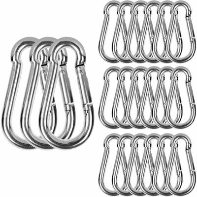 M6 Edelstahl-Karabiner, 20 Stück robuste Befestigungskarabiner – Edelstahl-Karabiner 120 kg/260 lb Image