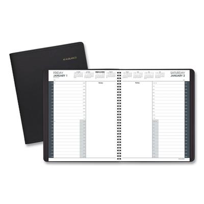 At-A-Glance 7021405 24-Hour Daily Appointment Book, 11 x 8.5, Black Cover, 12-Month (Jan to Dec): 2024