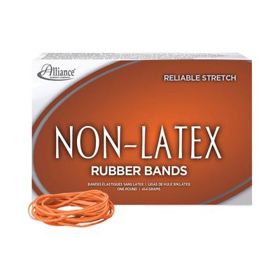 Alliance Rubber 37196 Non-Latex Rubber Bands, Size 19, 0.04" Gauge, Orange, 1 lb Box, 1,440/Box - Box of 1750
